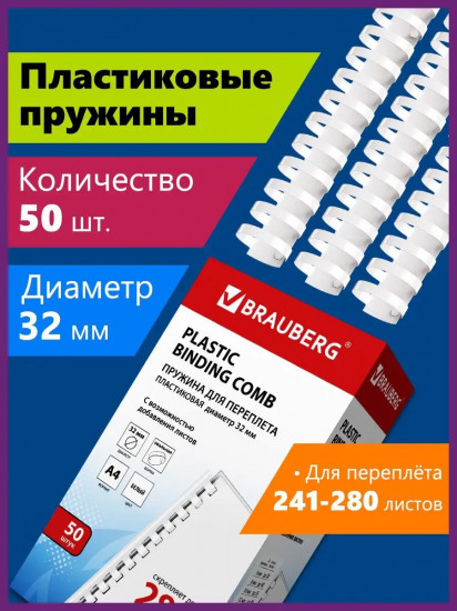 Комплект пружин пластиковых для переплета