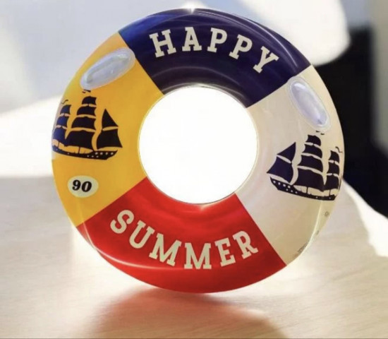 Круг надувной с ручкой «Happy Summer»