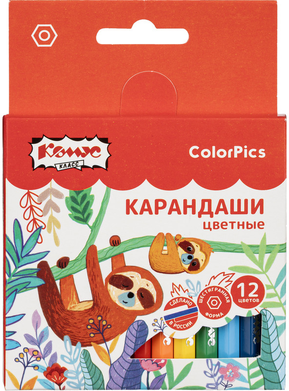 Набор цветных карандашей | Школьные товары ColorPics | Комус Класс