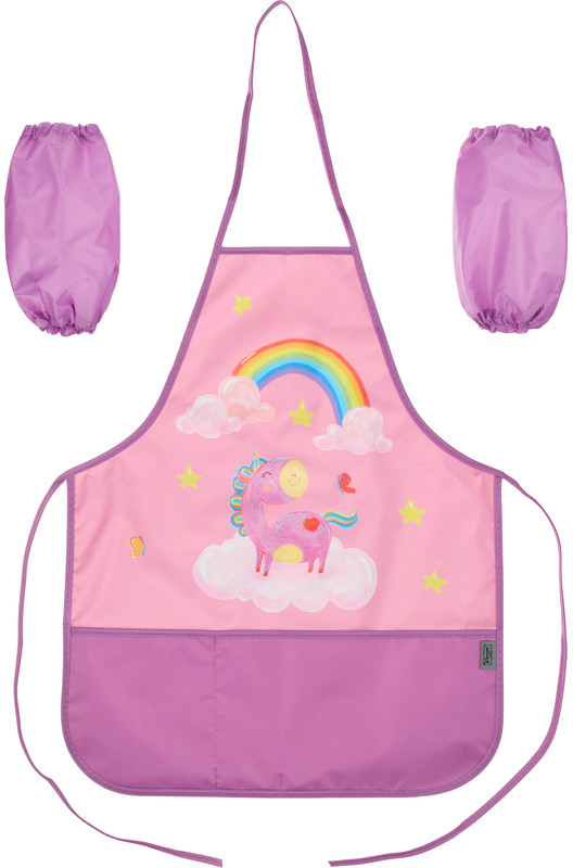 Фартук для уроков труда и рисования с нарукавниками и карманами «Волшебный единорог» | Школьные товары Волшебный единорог | Комус Класс