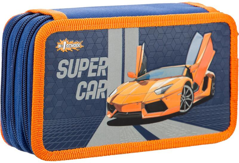 Пенал трехсекционный «Super car» | Товары для учебы Super Car | Комус Класс