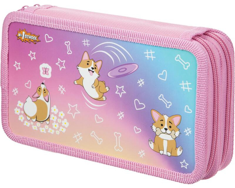 Пенал двухсекционный «Corgi time» | Товары для учебы Corgi Time | Комус Класс