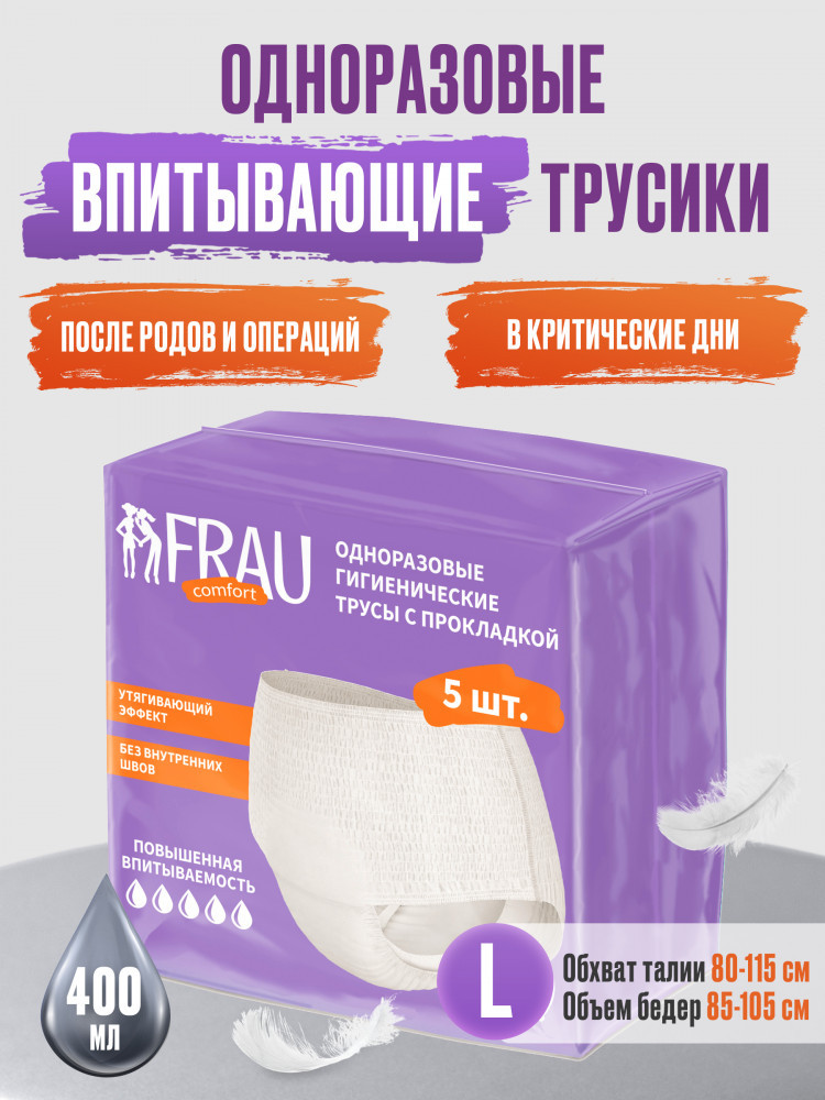 Гигиенические трусы с прокладкой одноразовые «Comfort» | FRAUTEST