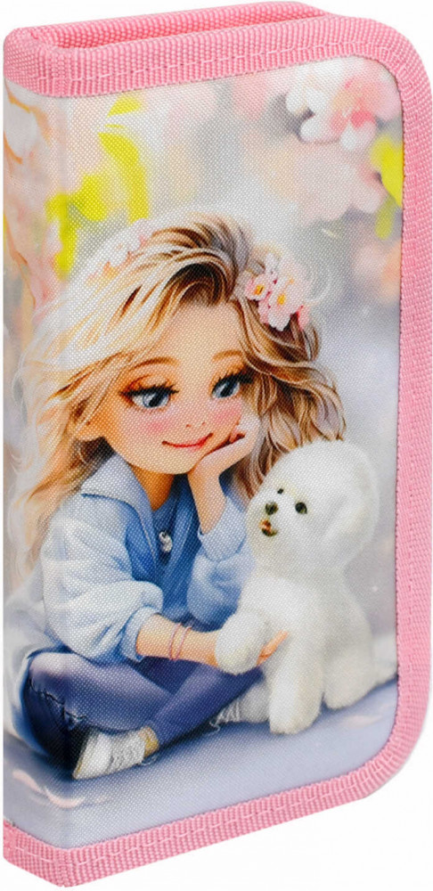 Пенал школьный «Блондинка с собачкой» | Верные друзья | Феникс +