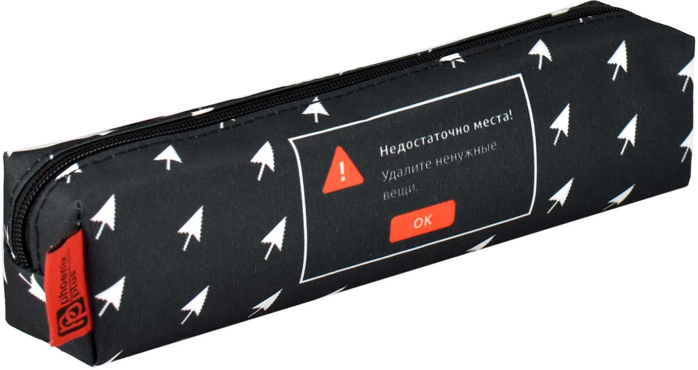 Пенал школьный «Фразы с характером» | Черный дизайн | Феникс +