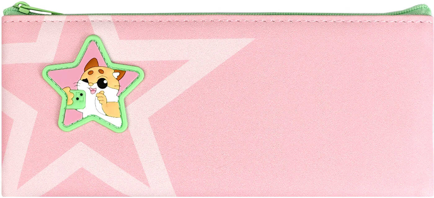 Пенал-косметичка школьный «Котик с телефоном» | Котики и друзья | Феникс +