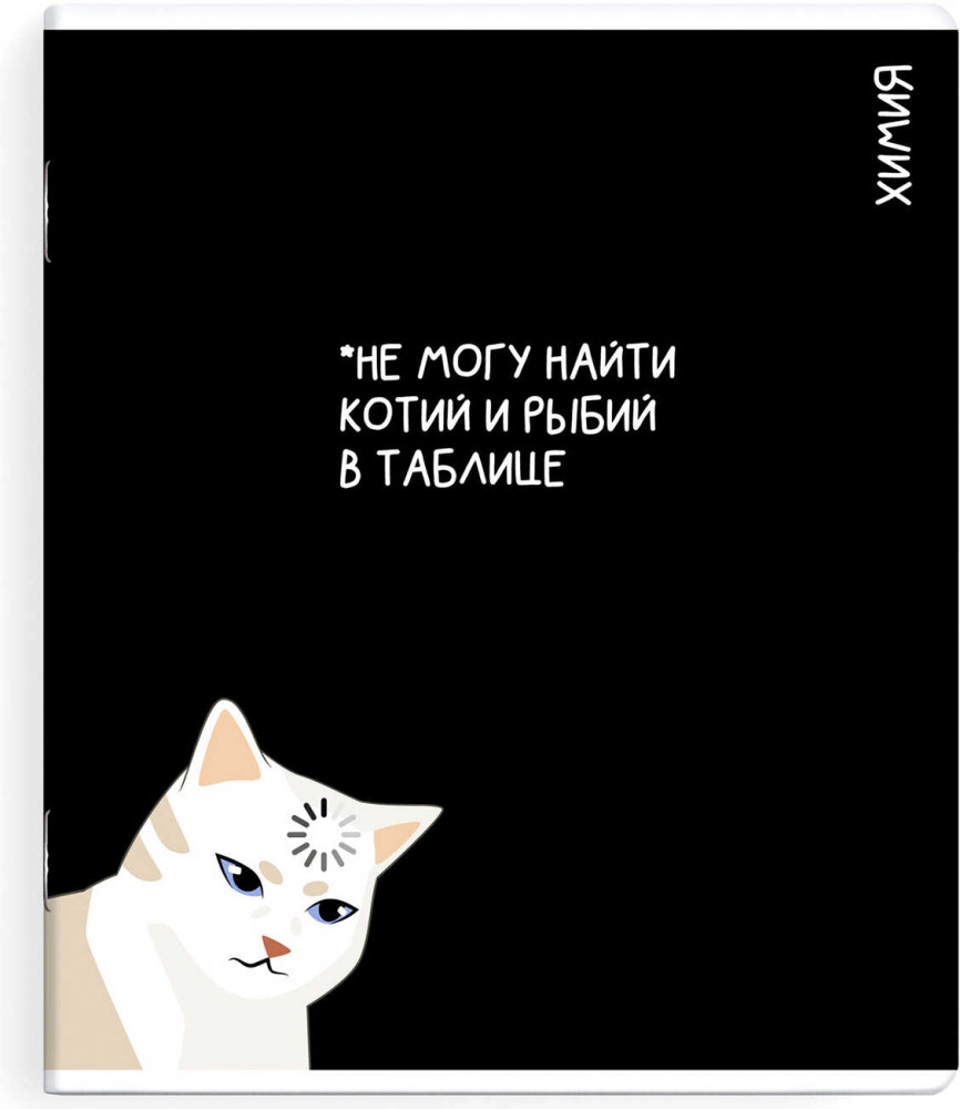 Тетрадь предметная «Химия» | Коты и мемы | Феникс +