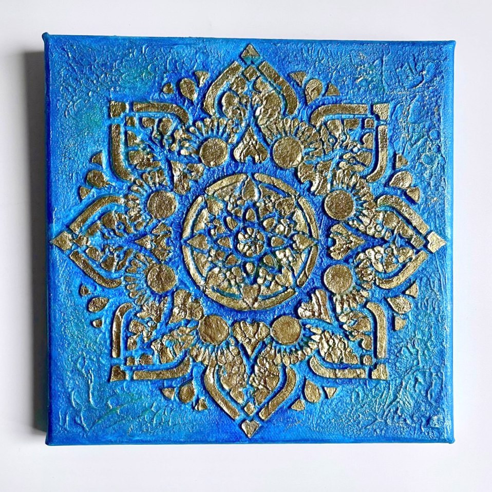 Фактурная картина «Золотая мандала»