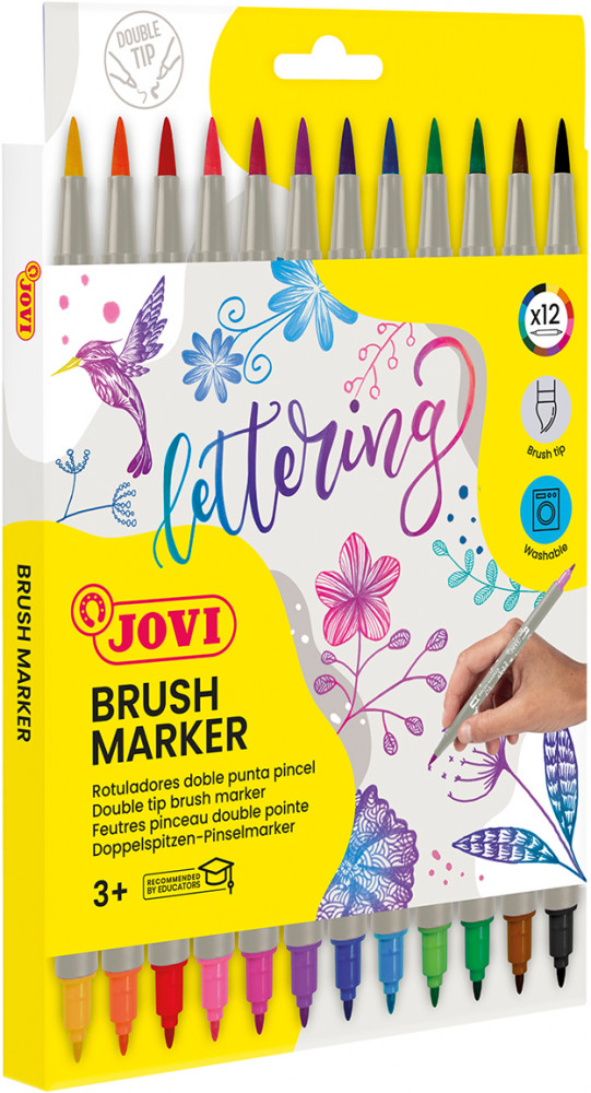Набор маркеров-кистей двухсторонних | Lettering | JOVI