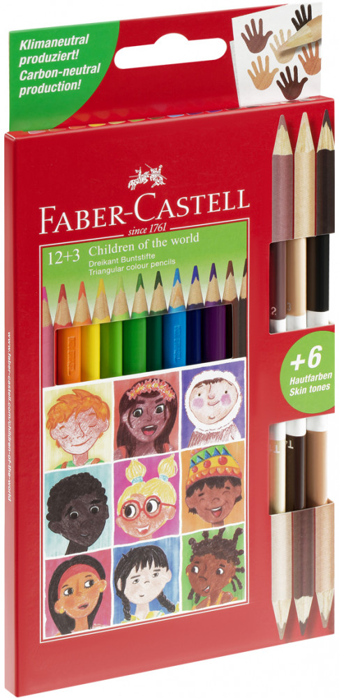 Набор карандашей цветных «Дети мира» | Красная серия — Playing&Learning | Faber-Castell