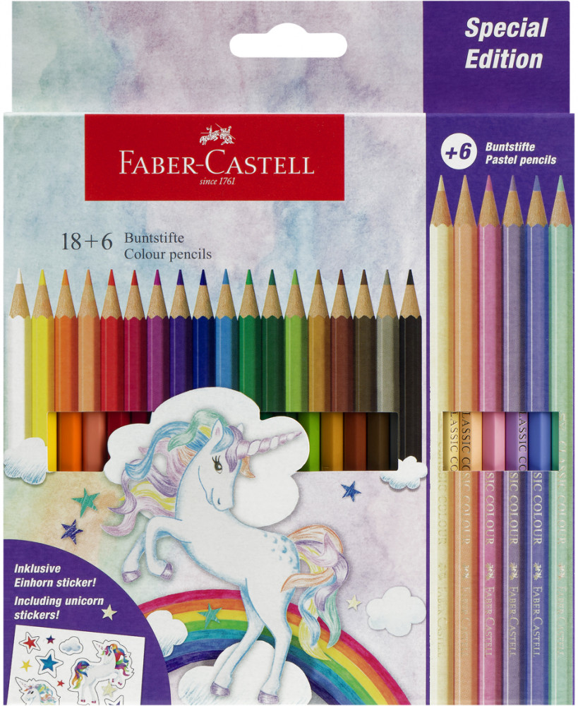 Набор цветных карандашей «Unicorn» | Красная серия — Playing&Learning | Faber-Castell
