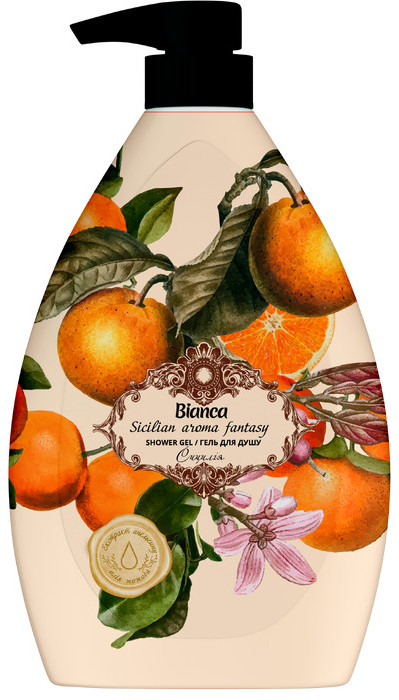 Гель для душа с экстрактом апельсина и маслом жожоба «Sicilian aroma fantasy» | Итальянские мотивы | Bianca