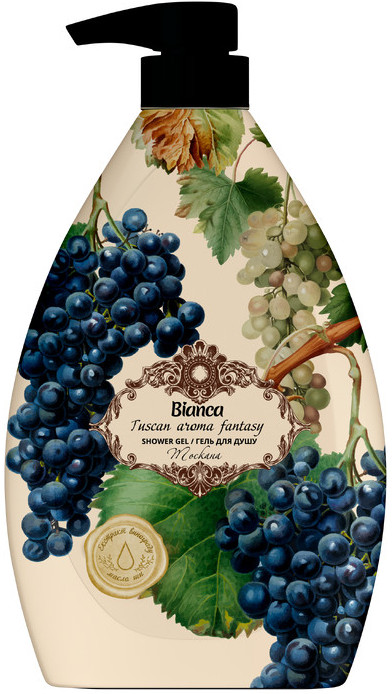 Гель для душа с экстрактом винограда и маслом ши «Tuscan aroma fantasy» | Итальянские мотивы | Bianca