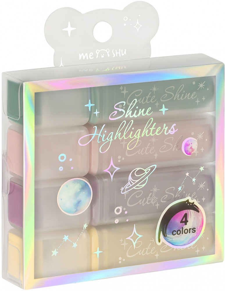 Набор текстовыделителей c глиттером «Shiny» | Meshu