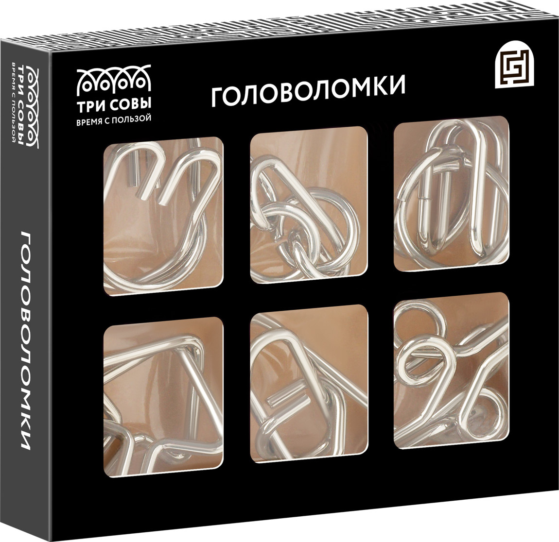 Набор металлических головоломок | Три совы