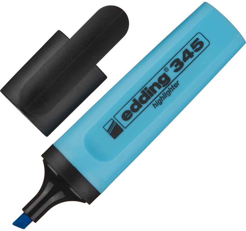 Маркер-текстовыделитель «E-345», синий | Edding