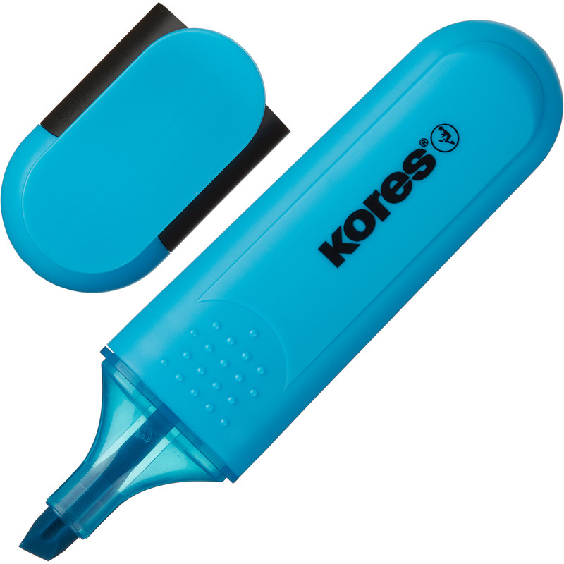 Маркер-текстовыделитель «Bright Liner Plus», синий | Kores