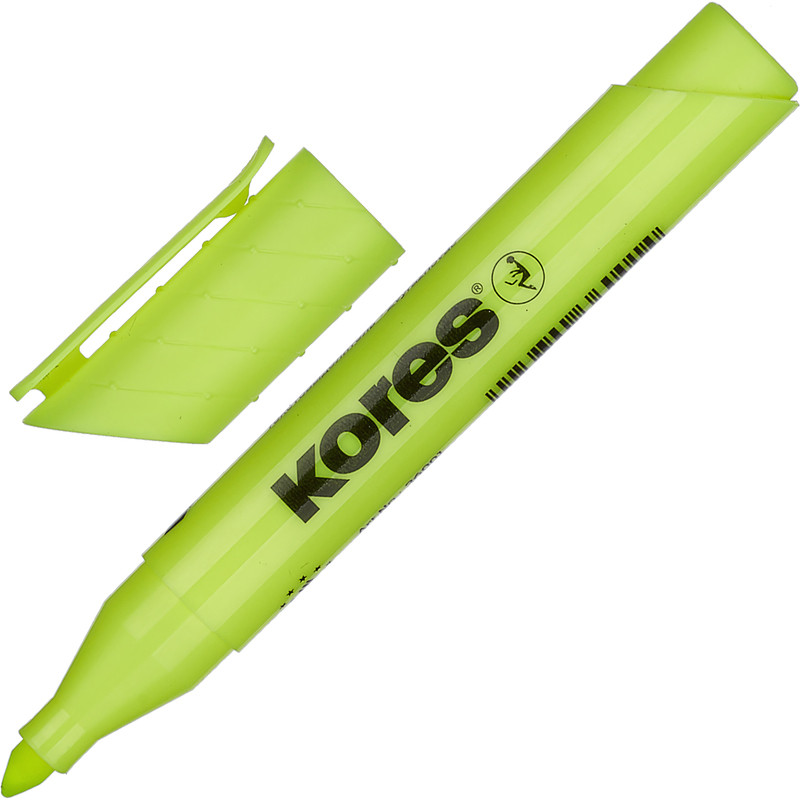 Маркер-текстовыделитель, желтый | Kores