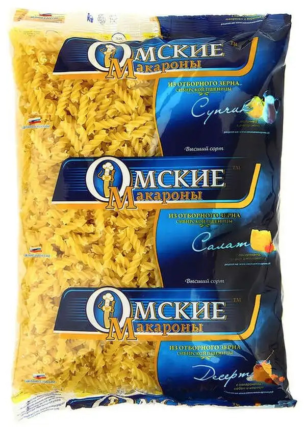 Макаронные изделия «Спираль малая» | Омские макароны