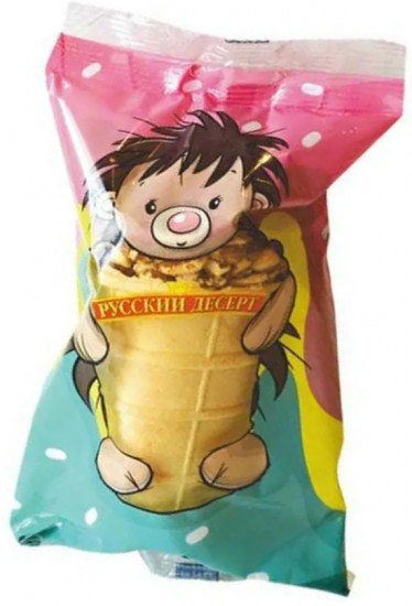 Воздушные зерна пшеницы в карамельном сиропе в вафельном стаканчике