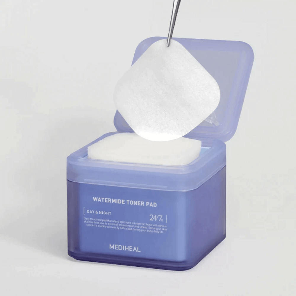 Тонер-пэды для лица с ледниковой водой интенсивно увлажняющие «Watermide Toner Pad» | Mediheal