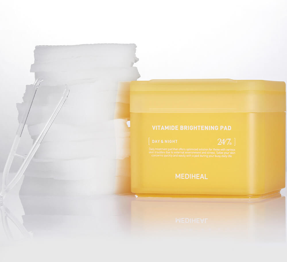 Тонер-пэды для лица с комплексом витаминов осветляющие «Vitamide Brightening Pad» | Mediheal
