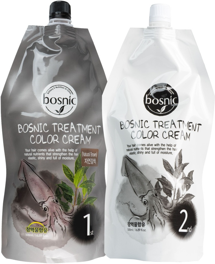 Краска для волос «Treatment Color Cream», оттенок Brown | Bosnic