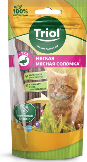 Лакомство для кошек «Мягкая соломка из утки»