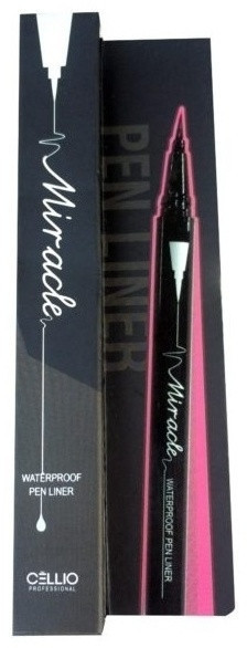 Подводка для глаз «Miracle Waterproof Pen Liner», оттенок Черный | Dr. Cellio