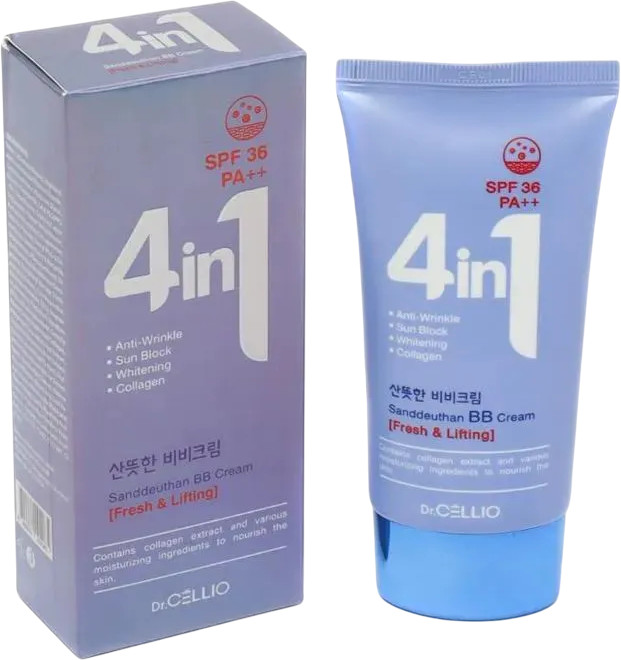 BB-крем для лица «Fresh & Lifting» SPF36 PA++ | 4 In 1 | Dr. Cellio