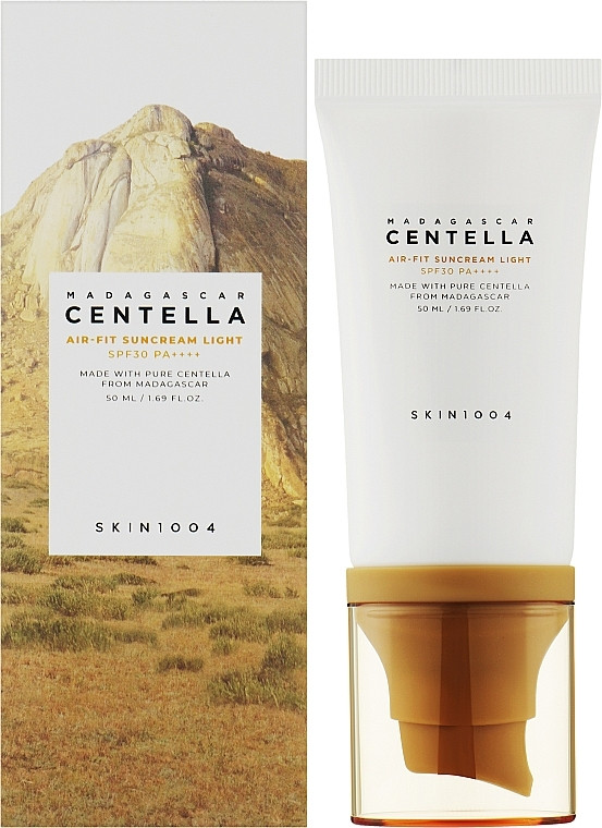 Крем для лица солнцезащитный «Air-Fit Suncream Light SPF 30» | Madagascar Centella | Skin1004