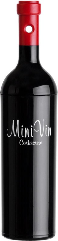 Штопор для бутылок «Mini Vin», черный | Qualy
