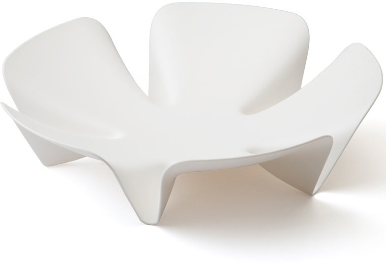 Ваза для фруктов «Flower», белая | Flower | Qualy