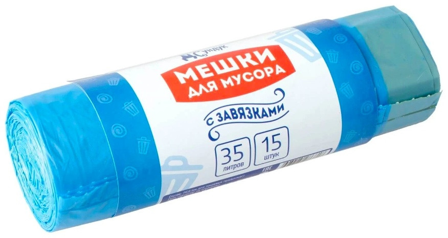 Мешки для мусора с завязками в рулоне | Домашний сундук