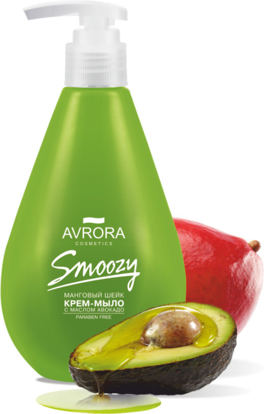 Крем-мыло с маслом авокадо «Манговый шейк» | Smoozy | Аврора