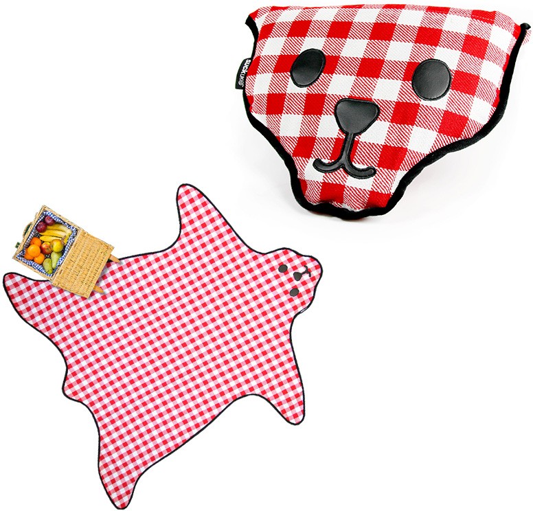 Коврик для пикника «Bear», красный | Suck UK