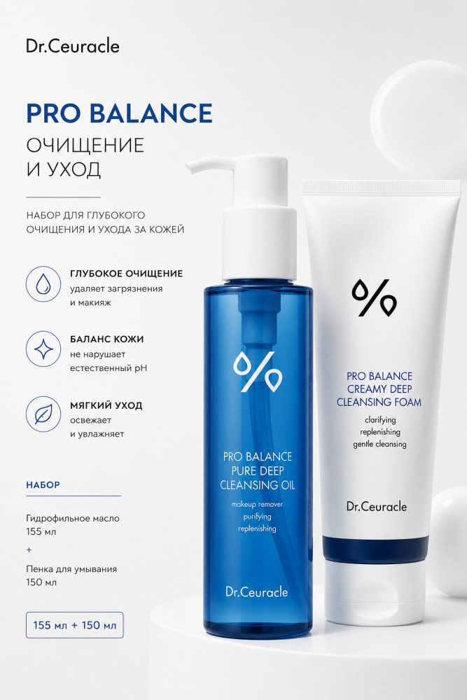 Набор для двухэтапного очищения Pro Balance Cleansing Duo Collection | Dr.Ceuracle
