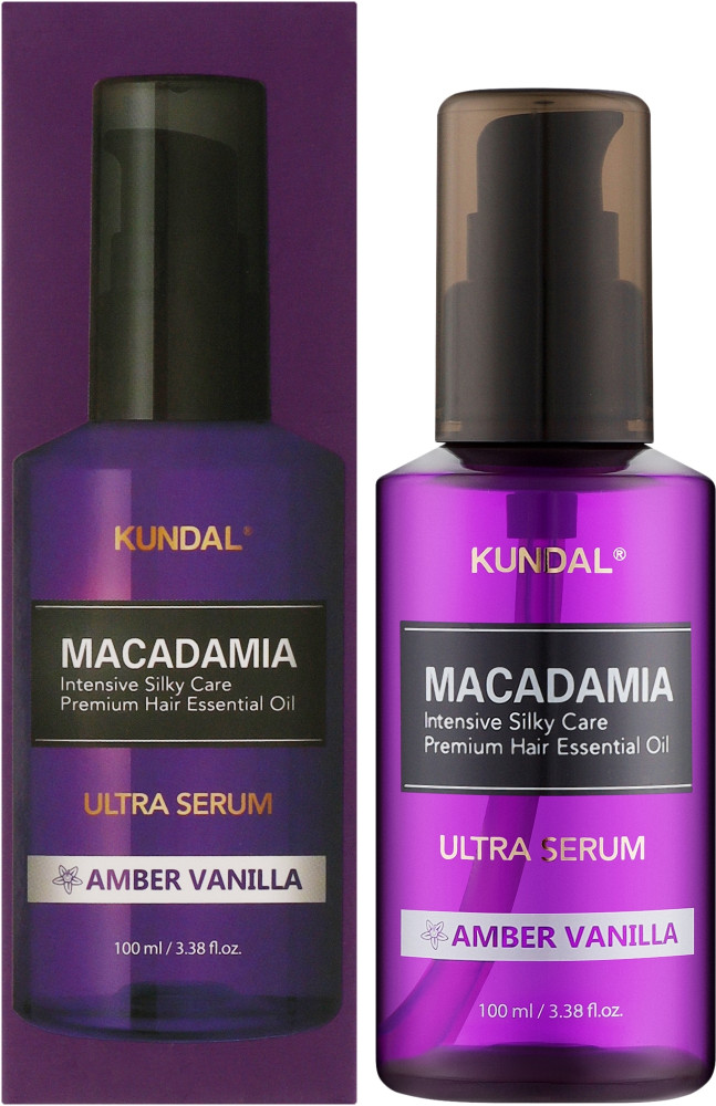 Сыворотка для волос «Macadamia serum amber vanilla» | Kundal