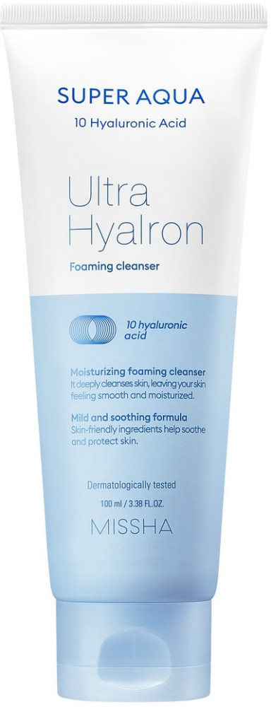 Пенка для умывания «Super Aqua Ultra Hyalron Foaming Cleanser» | Missha