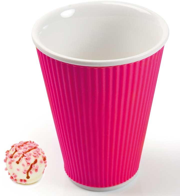 Чашка «Ondules» (300 мл), розовая | Ondules | Les Artistes-Paris