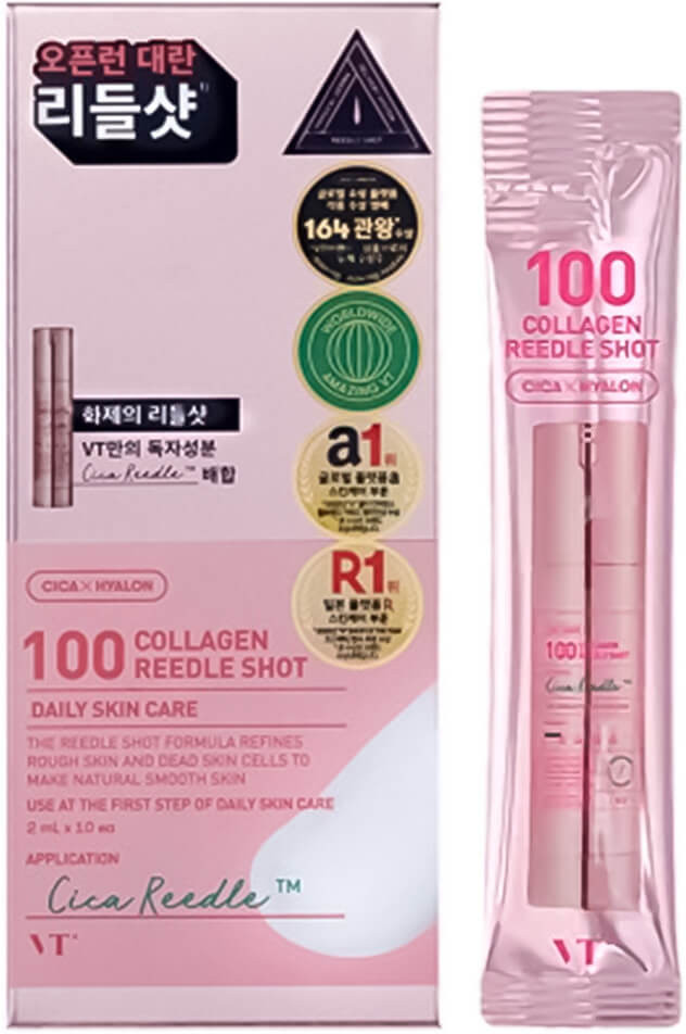 Набор бустер-сыворотки с микроиглами и коллагеном «Collagen Reedle Shot 100» | VT Cosmetics