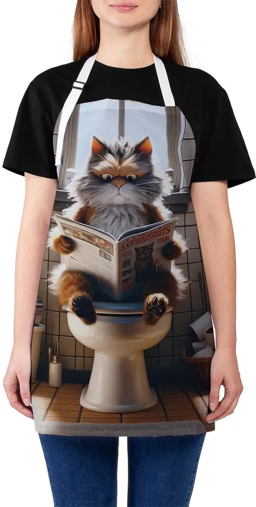 Фартук кухонный «Кошачья пресса» | Кошачья пресса | JoyArty