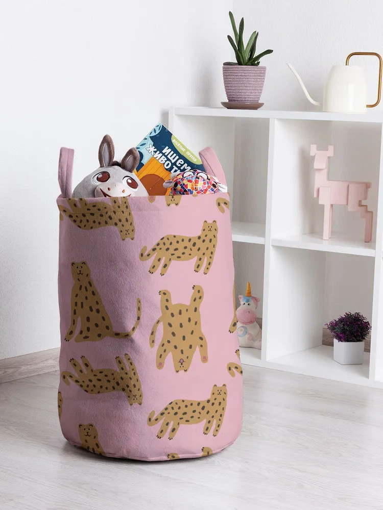 Корзина для хранения игрушек «Забавные леопарды» | Забавные леопарды | JoyArty