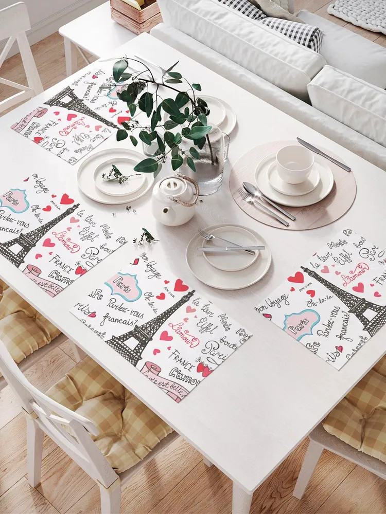 Комплект салфеток «Гламурный Париж» | Гламурный Париж | JoyArty