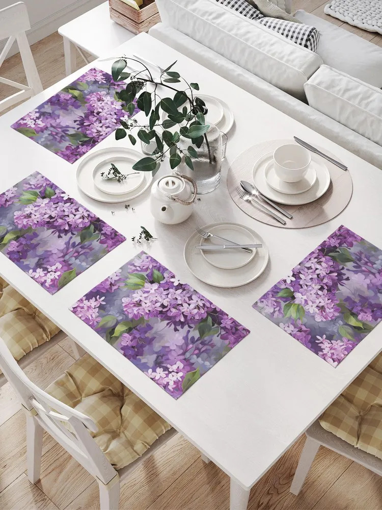 Комплект салфеток «Цветение сирени» | Цветение сирени | JoyArty