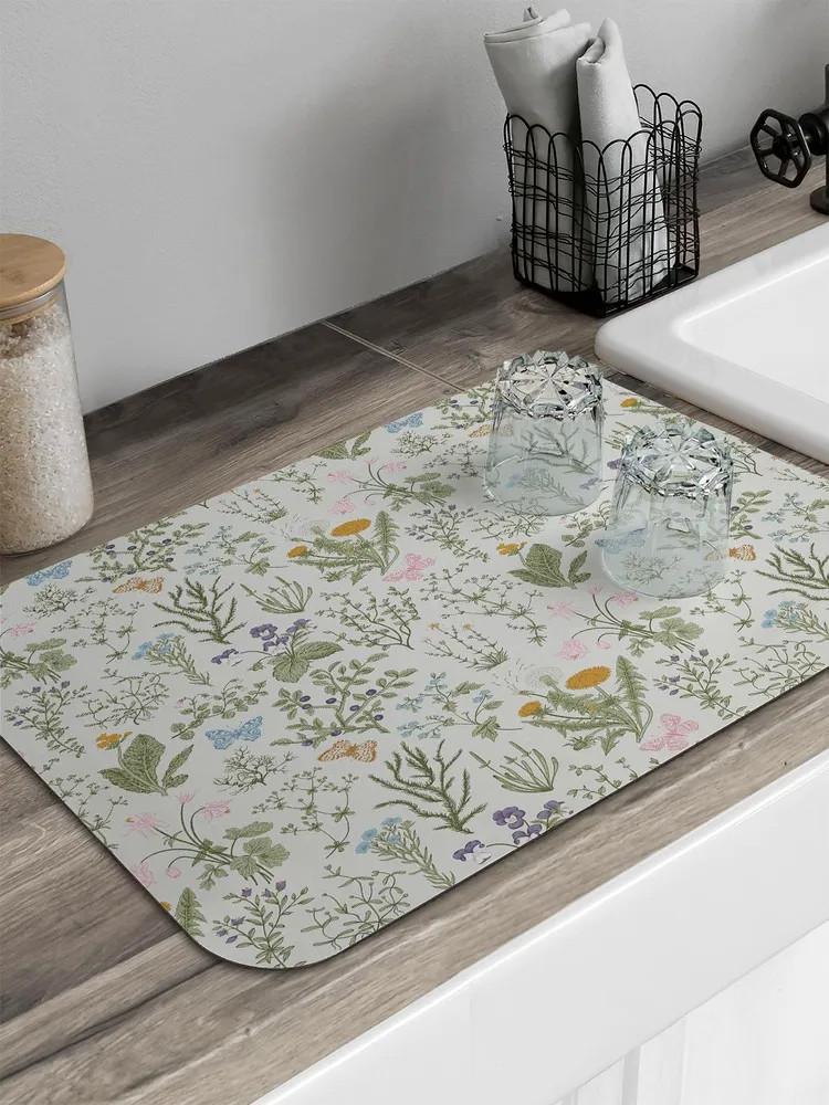 Коврик для сушки посуды «Полевой гербарий» | Полевой гербарий | JoyArty