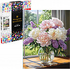 Мозаика алмазная с подрамником «Сирень и пионы»