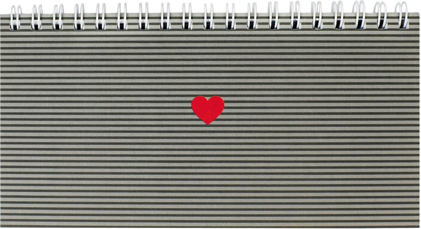 Еженедельник недатированный «Сердечко на полосках» | С любовью | Феникс +