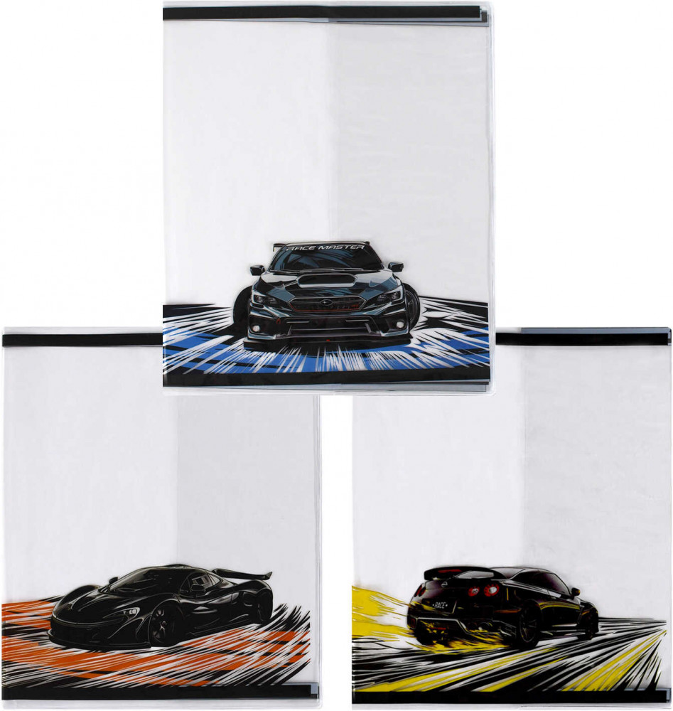 Комплект обложек для тетрадей | Неоновые тачки | Феникс +