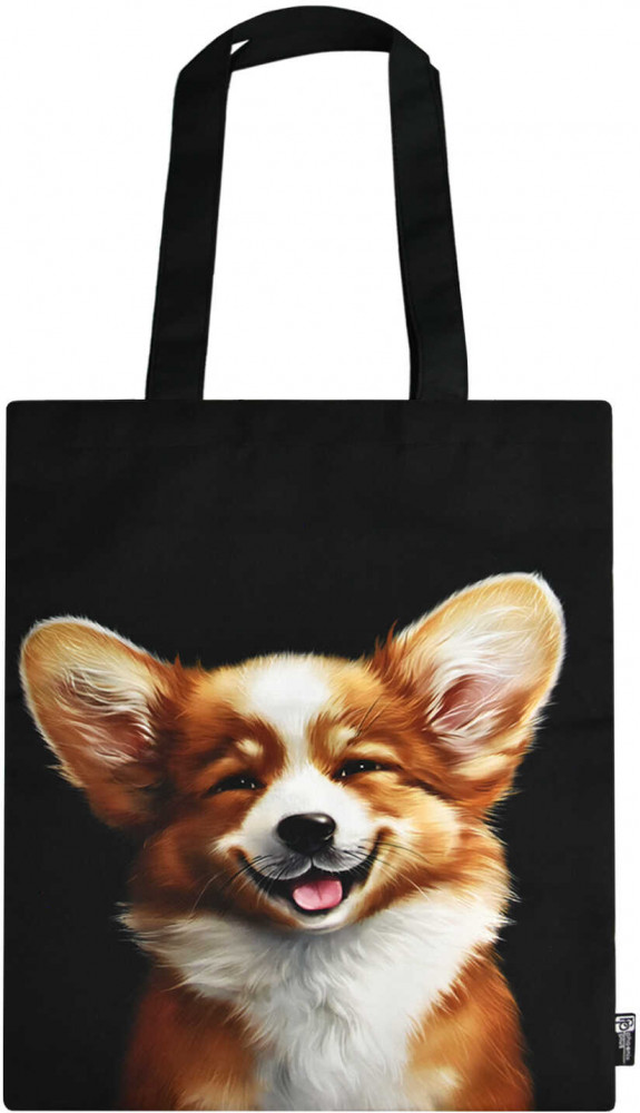 Сумка-шоппер «Веселый корги» | Забавные животные | Феникс +
